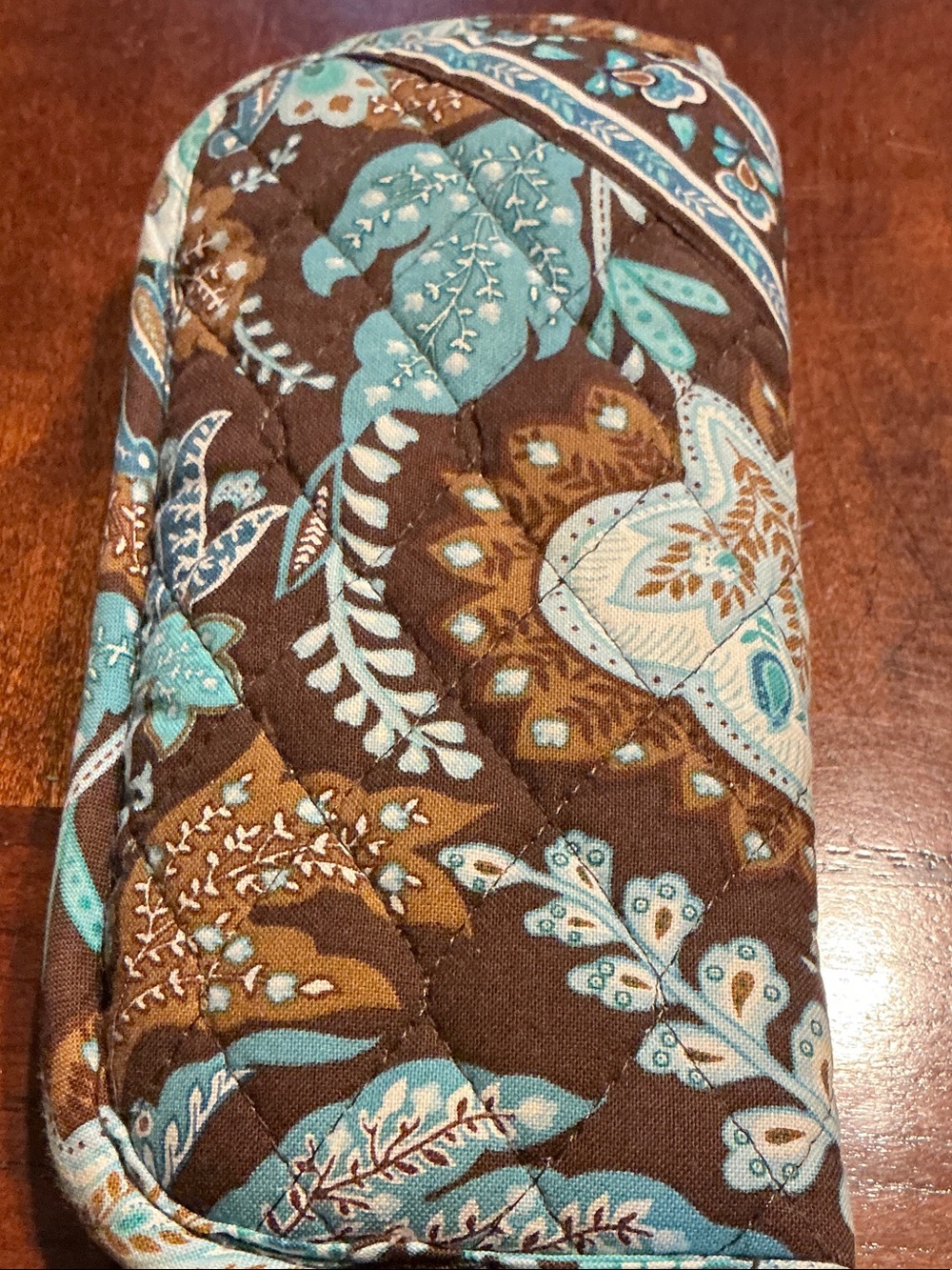 Vera Bradley sunglasses/eyeglass case  Retired Java blue paisley pattern